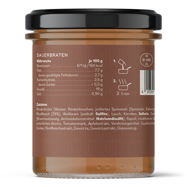 Preview: Sauerbraten in Sauce, 320g / Glas